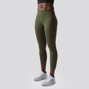 Rise & Grind Pocket Capris from Born Primitive (Tactical Green)