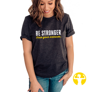Be Stronger than your Excuses, Grey - Premium Unisex Jersey t-shirt