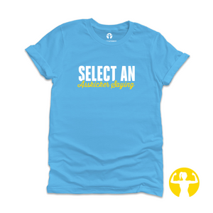 Graphic Tee, Aqua Blue - Premium Unisex Jersey t-shirt