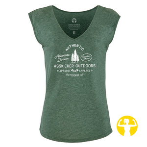 Festival Sleeveless V-Neck Tee  (Royal Pine or Shiraz) Choose from +30 Sayings
