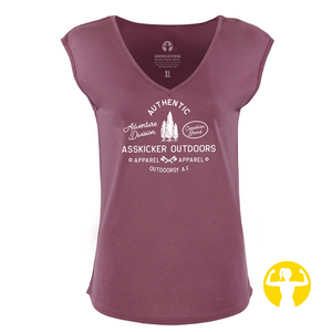 Festival Sleeveless V-Neck Tee  (Royal Pine or Shiraz) Choose from +30 Sayings