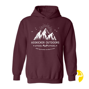 Climb any mountain one step at a time - maroon graphic tee style hoodies for women. Free shipping or curbside pickups in Barrie, Ontario Canada.