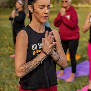 Do More Yoga, Give Less F*ck's Cropped Racerback Tank