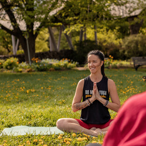 Do More Yoga, Give Less F*ck's Cropped Racerback Tank