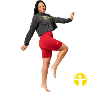 Work hard. Play hard. Kick Ass. Cropped Hoodie