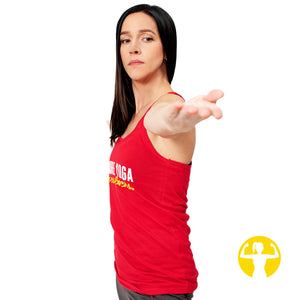 Do More Yoga, Give Less F*cks - Fitted Racerback Tank