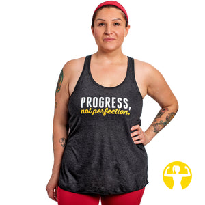 Progress, Not Perfection - Flowy Racerback Tank