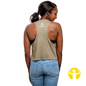 This cropped tank top features a relaxed fit that you'll love. The modern, elongated armholes and the racerback with raw edge details make this tank a must-have.