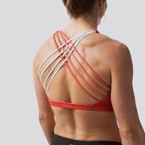 Canada flag sports bra with a scrappy back