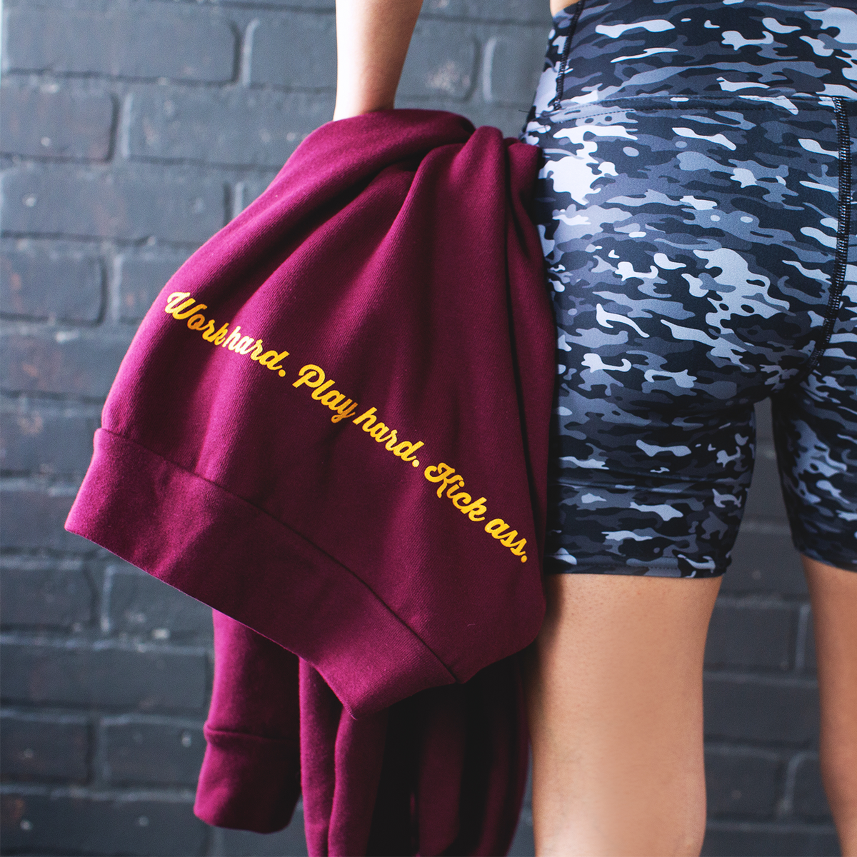 Work hard. Play hard. Kick Ass. Sponge Fleece Full-Zip Hoodie