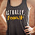 Word hard. Play hard. Kick ass. Black flowy racerback tank top with empowering sayings for women. Asskicker Activewear is a woman-owned, Canadian Brand.