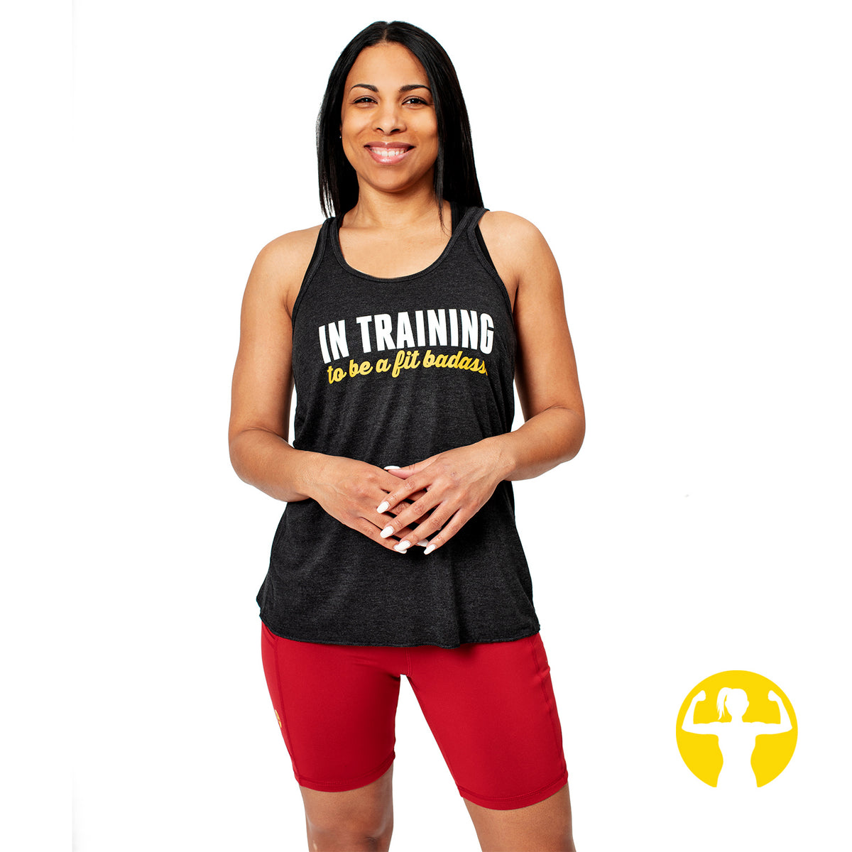 In Training to be a Fit Badass, Flowy Racerback Tank
