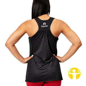 Namaste All Damn Day Flowy Racerback Tank