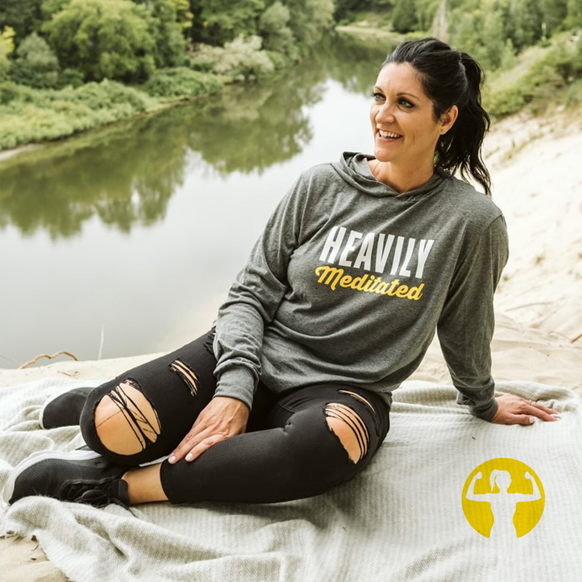 Choose from over 30 empowering or funny sayings! This pullover jersey hoodie is great for year-round layering and features a retail fit, crossover V at neckline, hood, and cuffs. Thanks for supporting Women-Owned Canadian Small Businesses!