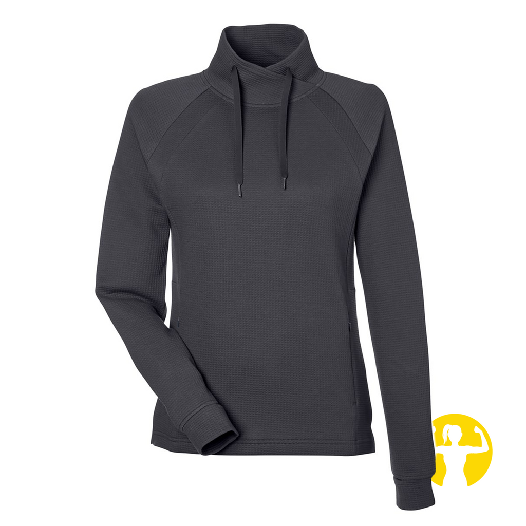 Women's Waffle Cross-Neck Pullover (XS-3XL)