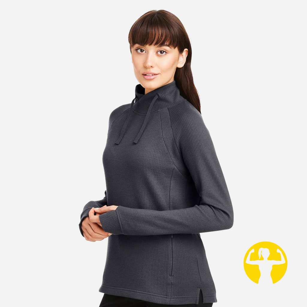 Women's Waffle Cross-Neck Pullover (XS-3XL)