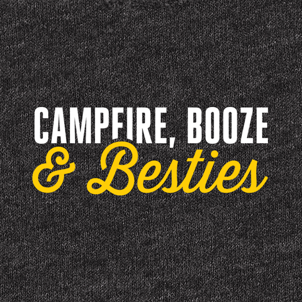 Campfire Booze & Besties Premium Vintage Long Sleeve