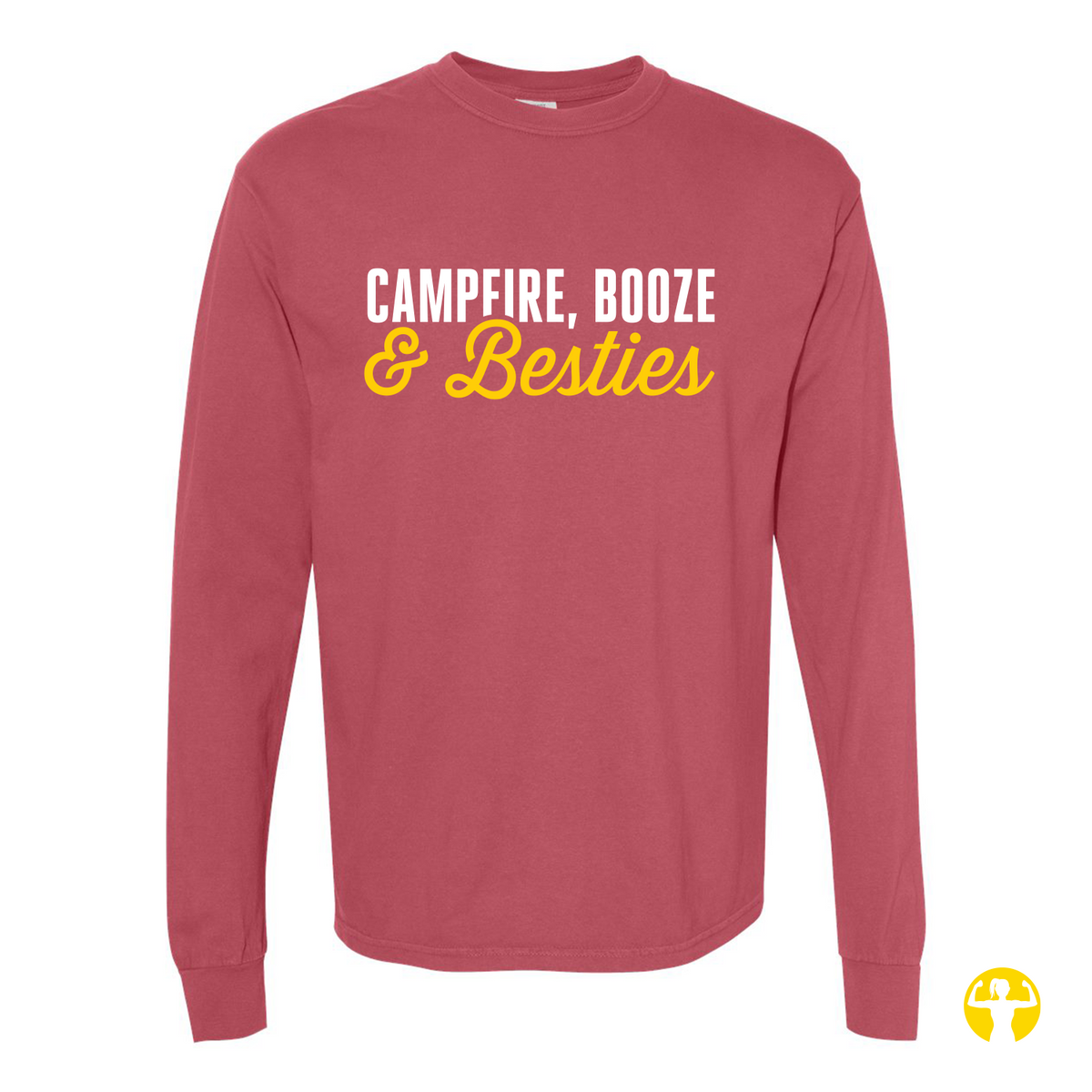 Campfire Booze & Besties Premium Vintage Long Sleeve