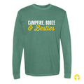 Campfire Booze & Besties Premium Vintage Long Sleeve