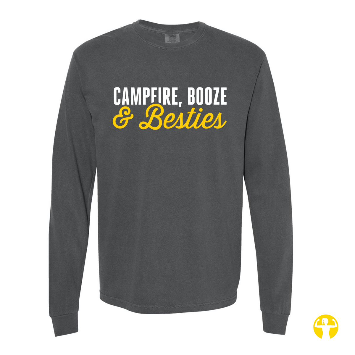Campfire Booze & Besties Premium Vintage Long Sleeve