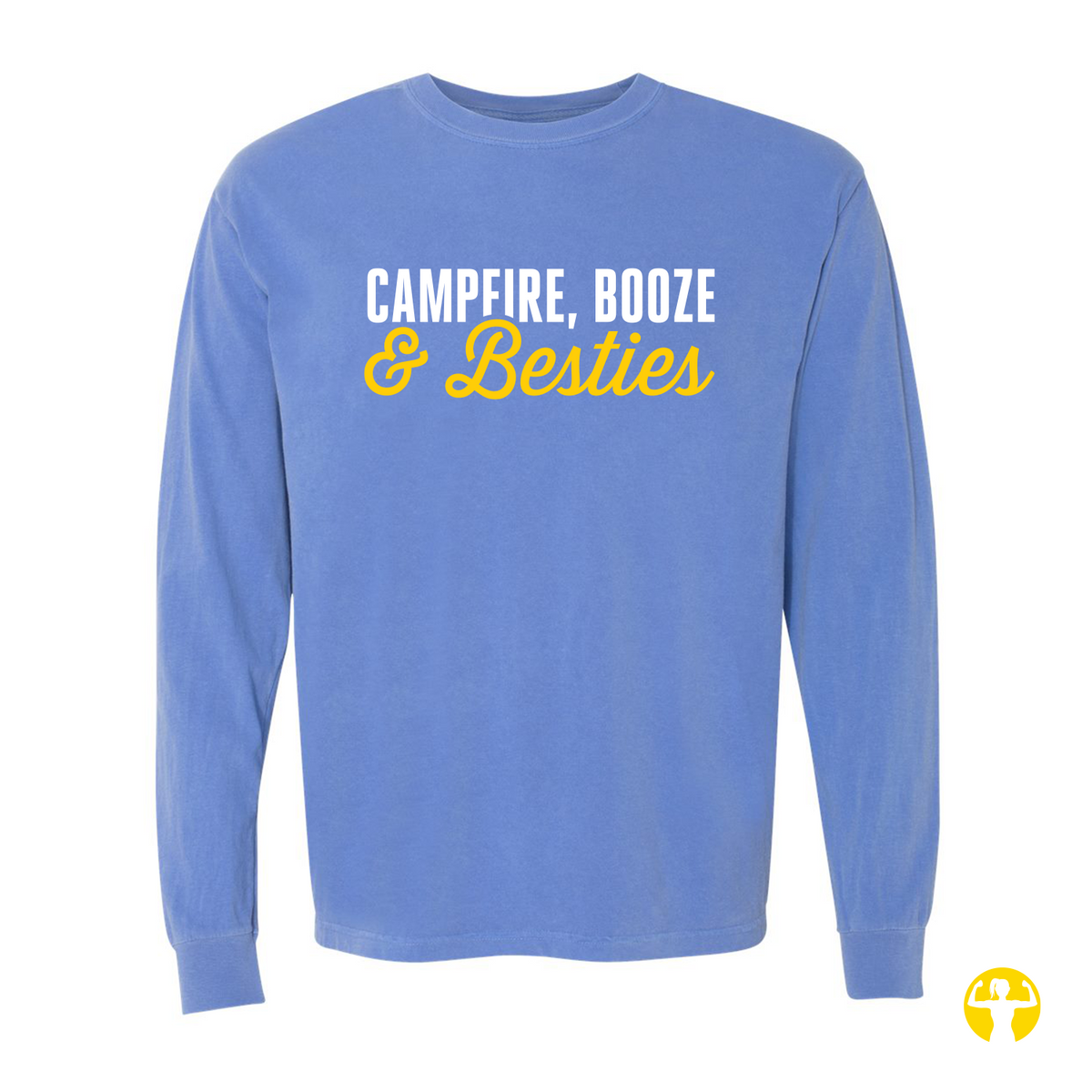 Campfire Booze & Besties Premium Vintage Long Sleeve