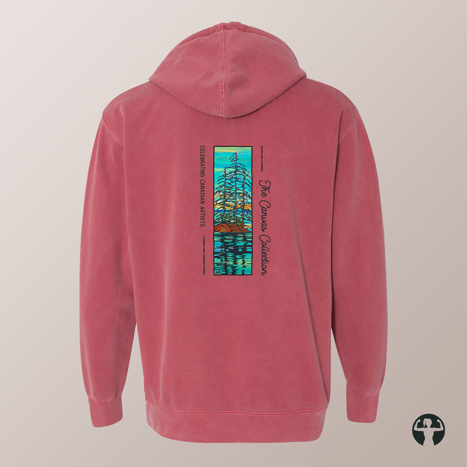 Celebrating Canadian Artists: Garment-Dyed Hooded Sweatshirt — Art by Denice Bustraen