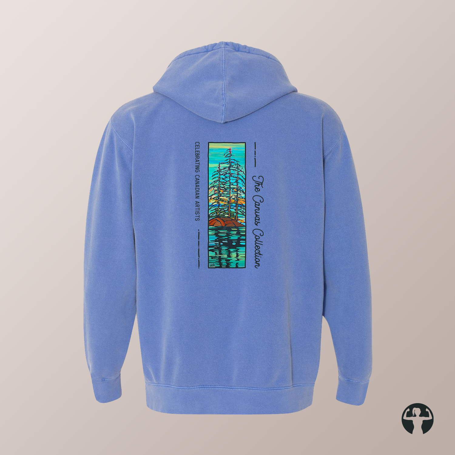 Celebrating Canadian Artists: Garment-Dyed Hooded Sweatshirt — Art by Denice Bustraen