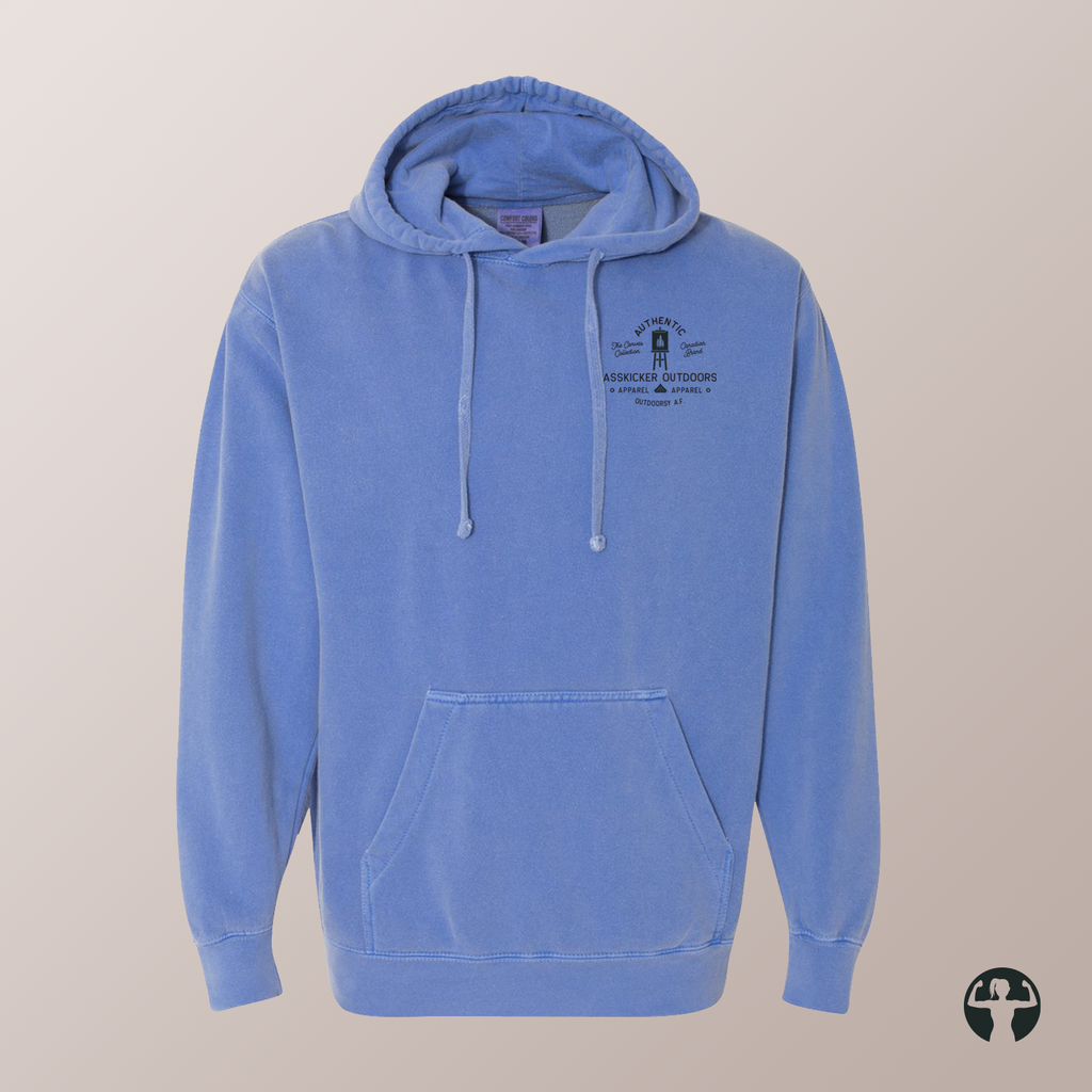 Celebrating Canadian Landscapes: Garment-Dyed Hooded Sweatshirt — Art by Denice Bustraen