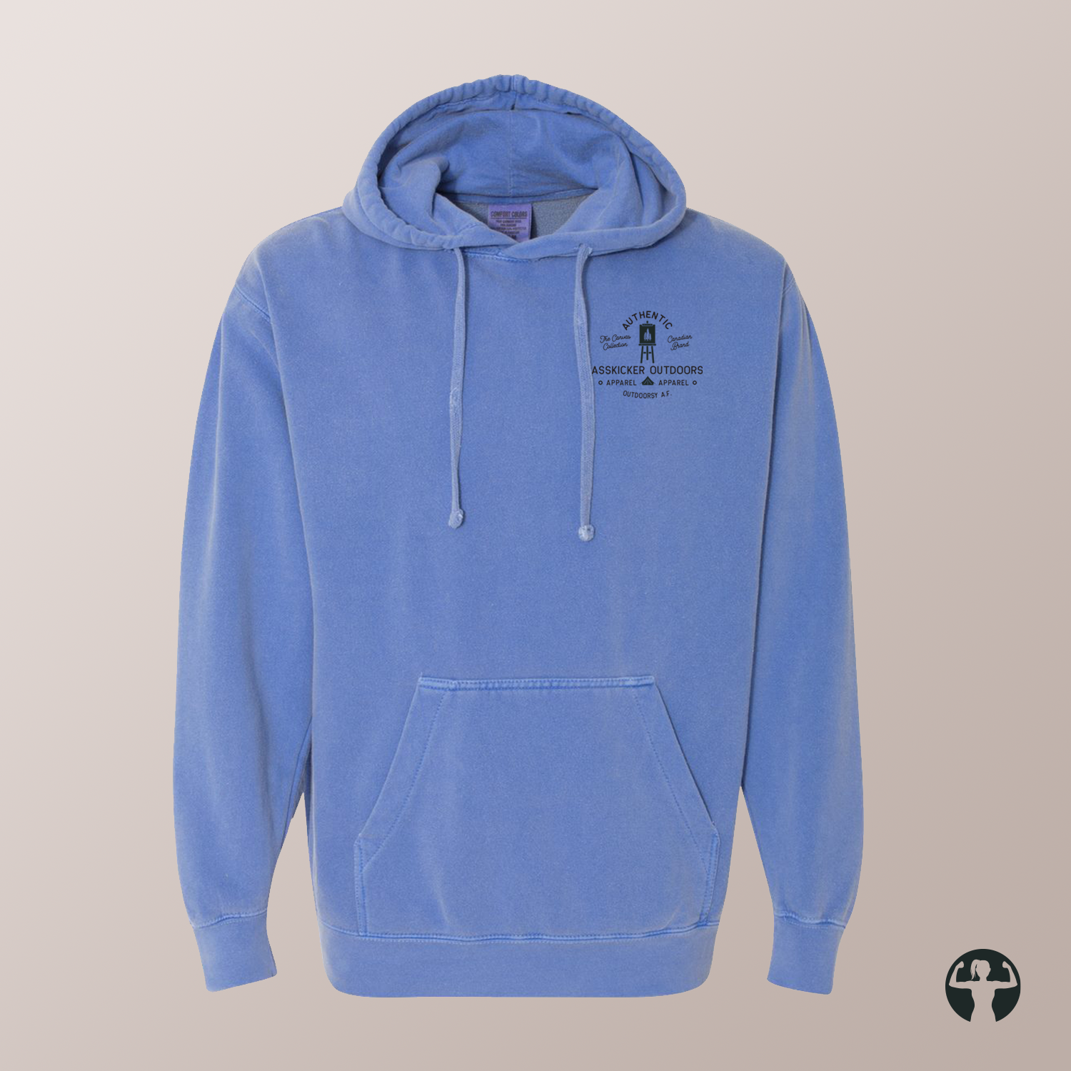 Celebrating Canadian Landscapes: Garment-Dyed Hooded Sweatshirt — Art by Denice Bustraen