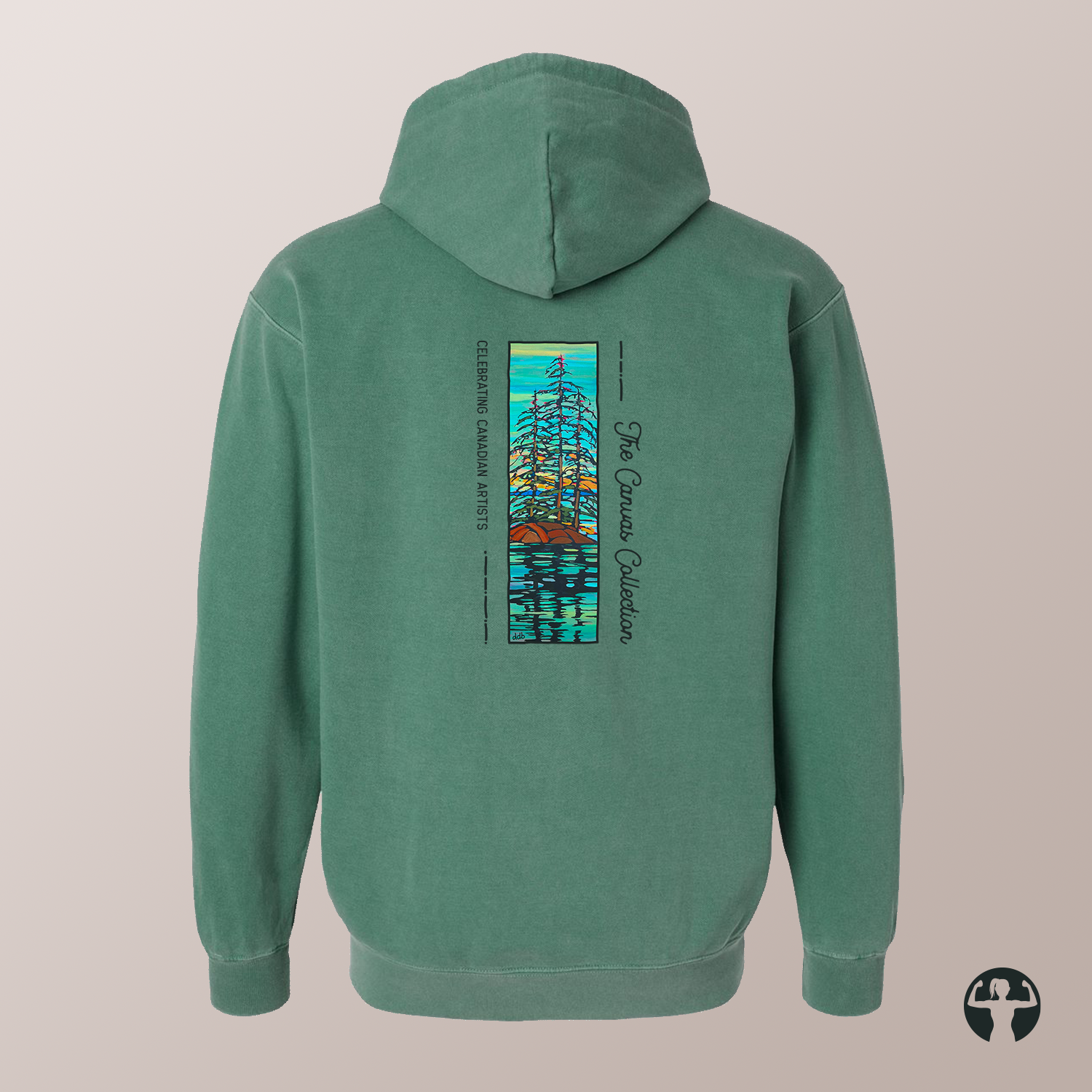 Celebrating Canadian Artists: Garment-Dyed Hooded Sweatshirt — Art by Denice Bustraen