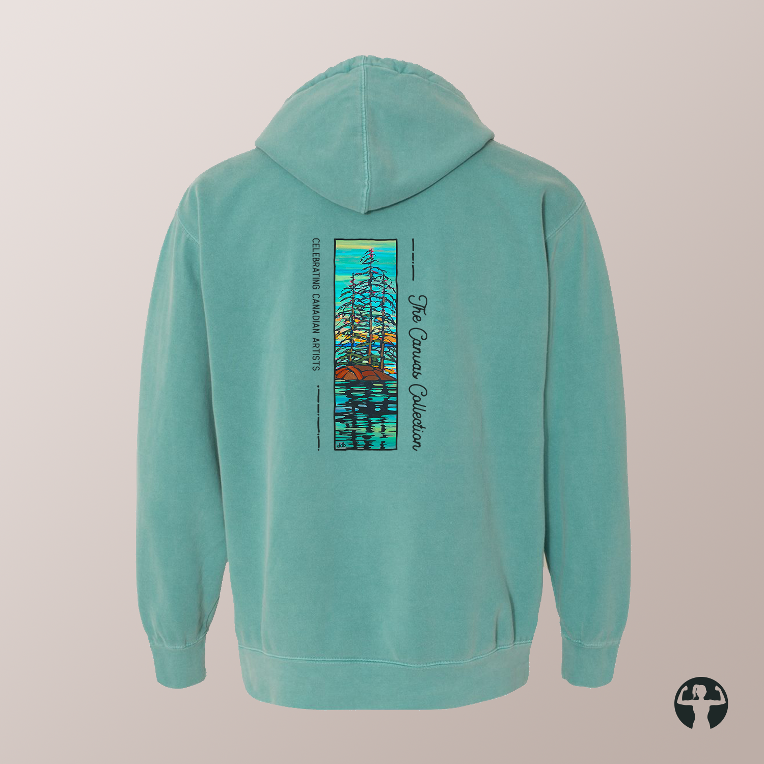Celebrating Canadian Artists: Garment-Dyed Hooded Sweatshirt — Art by Denice Bustraen