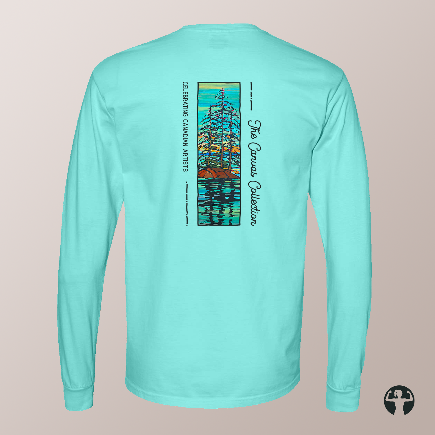 Celebrating Canadian Artists: Garment-Dyed Heavyweight Long Sleeve Tee — Art by Denice Bustraen