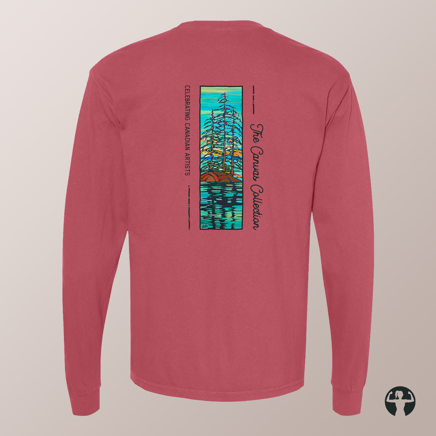 Celebrating Canadian Artists: Garment-Dyed Heavyweight Long Sleeve Tee — Art by Denice Bustraen