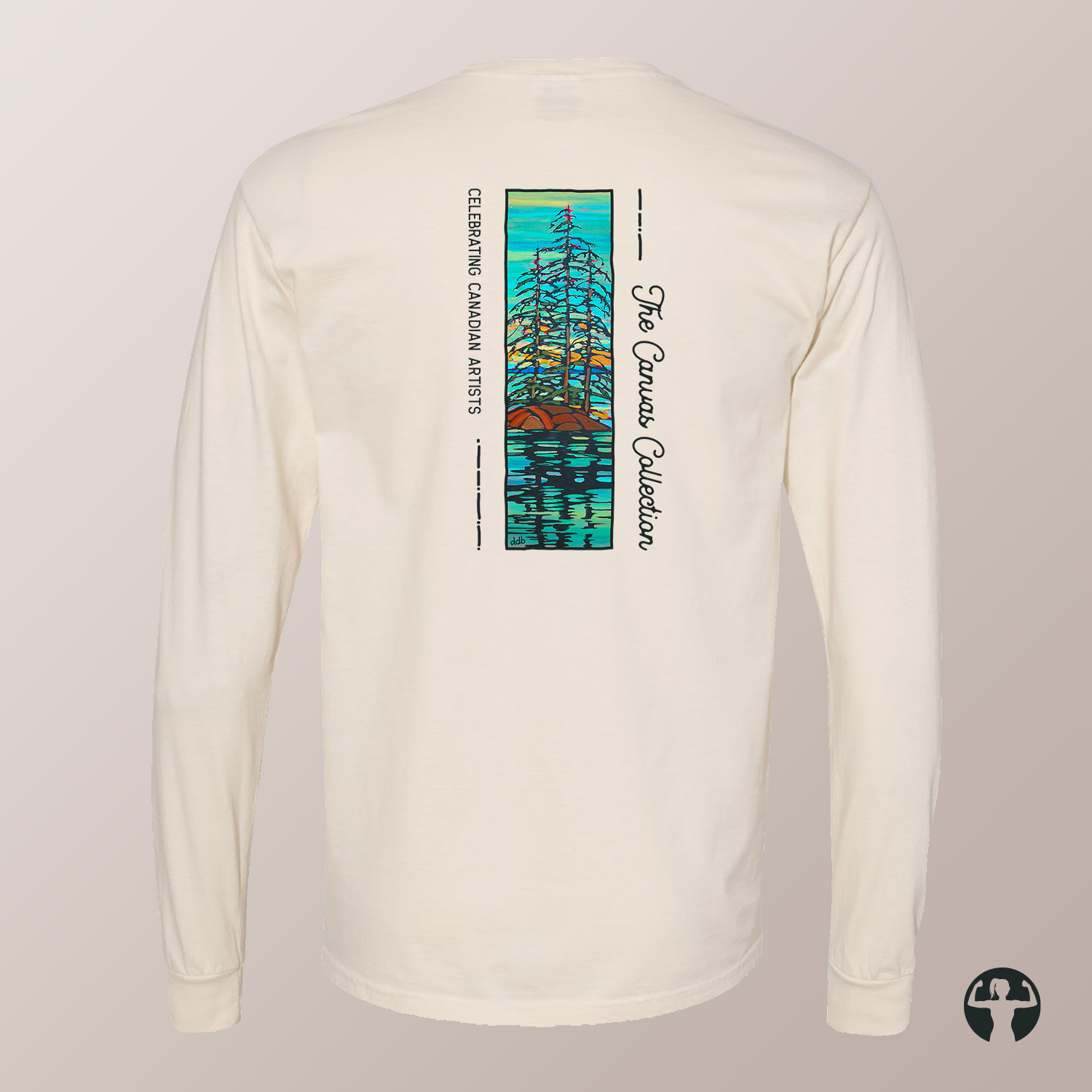Celebrating Canadian Artists: Garment-Dyed Heavyweight Long Sleeve Tee — Art by Denice Bustraen
