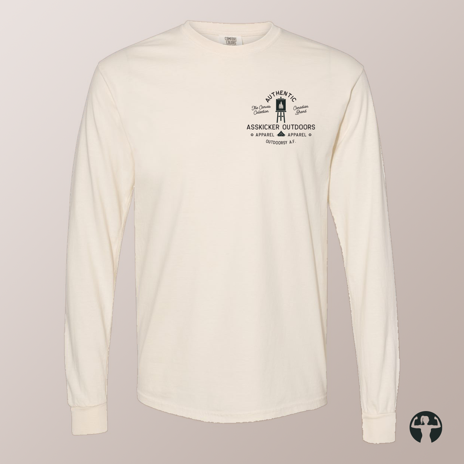 Grounded in the Wild: Garment-Dyed Heavyweight Long Sleeve Tee — Art by Denice Bustraen