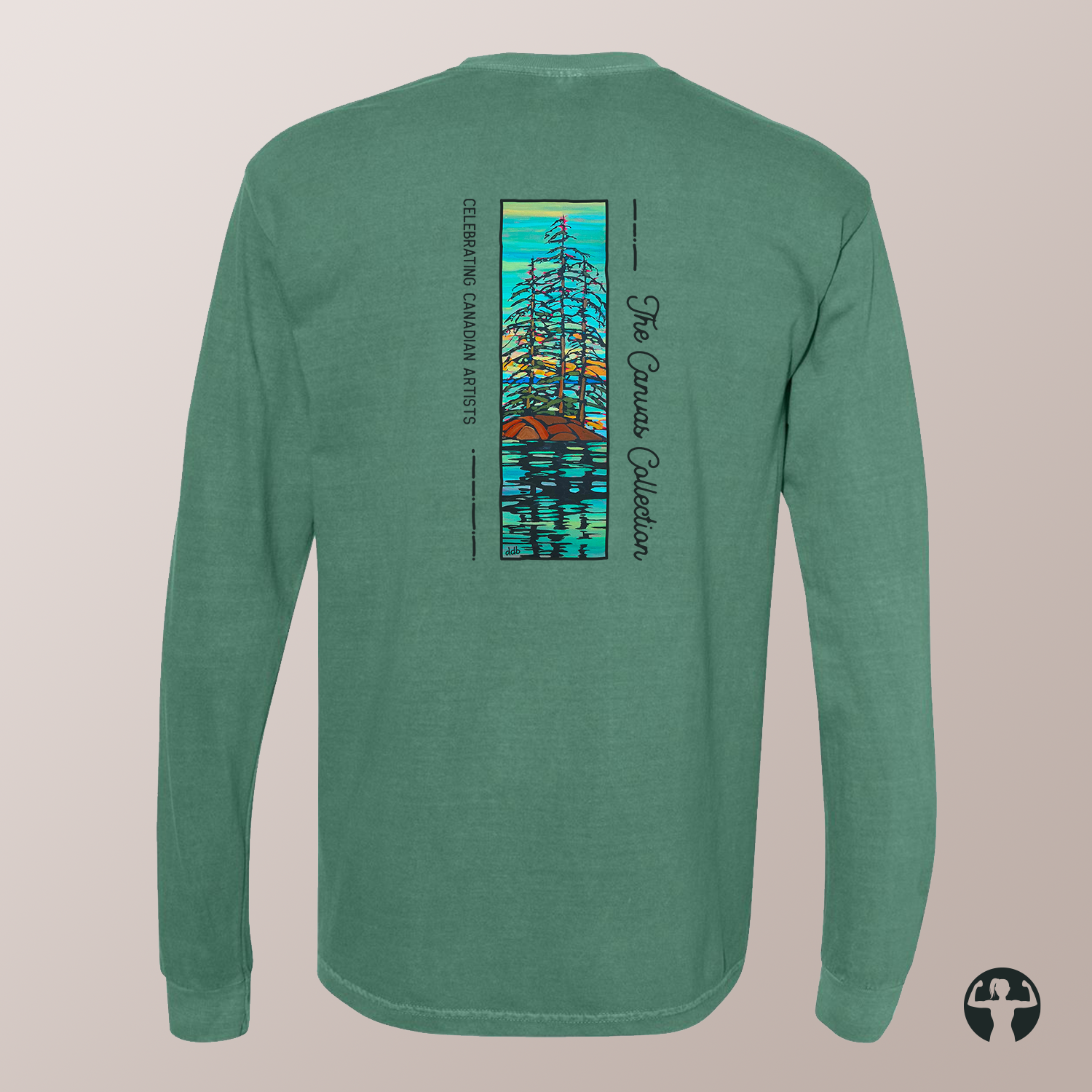 Celebrating Canadian Artists: Garment-Dyed Heavyweight Long Sleeve Tee — Art by Denice Bustraen
