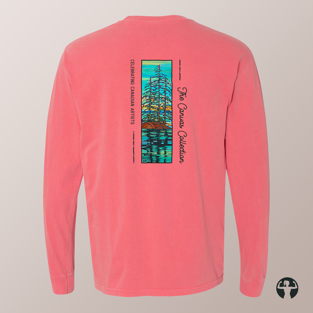 Celebrating Canadian Artists: Garment-Dyed Heavyweight Long Sleeve Tee — Art by Denice Bustraen