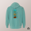 Celebrating Canadian Landscapes: Garment-Dyed Hooded Sweatshirt — Art by Denice Bustraen