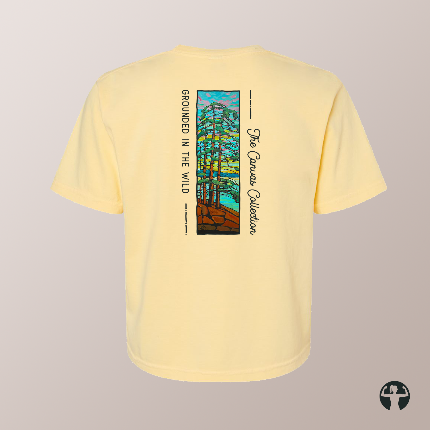 Grounded in the Wild: Garment-Dyed Heavyweight Boxy T-Shirt — Art by Denice Bustraen