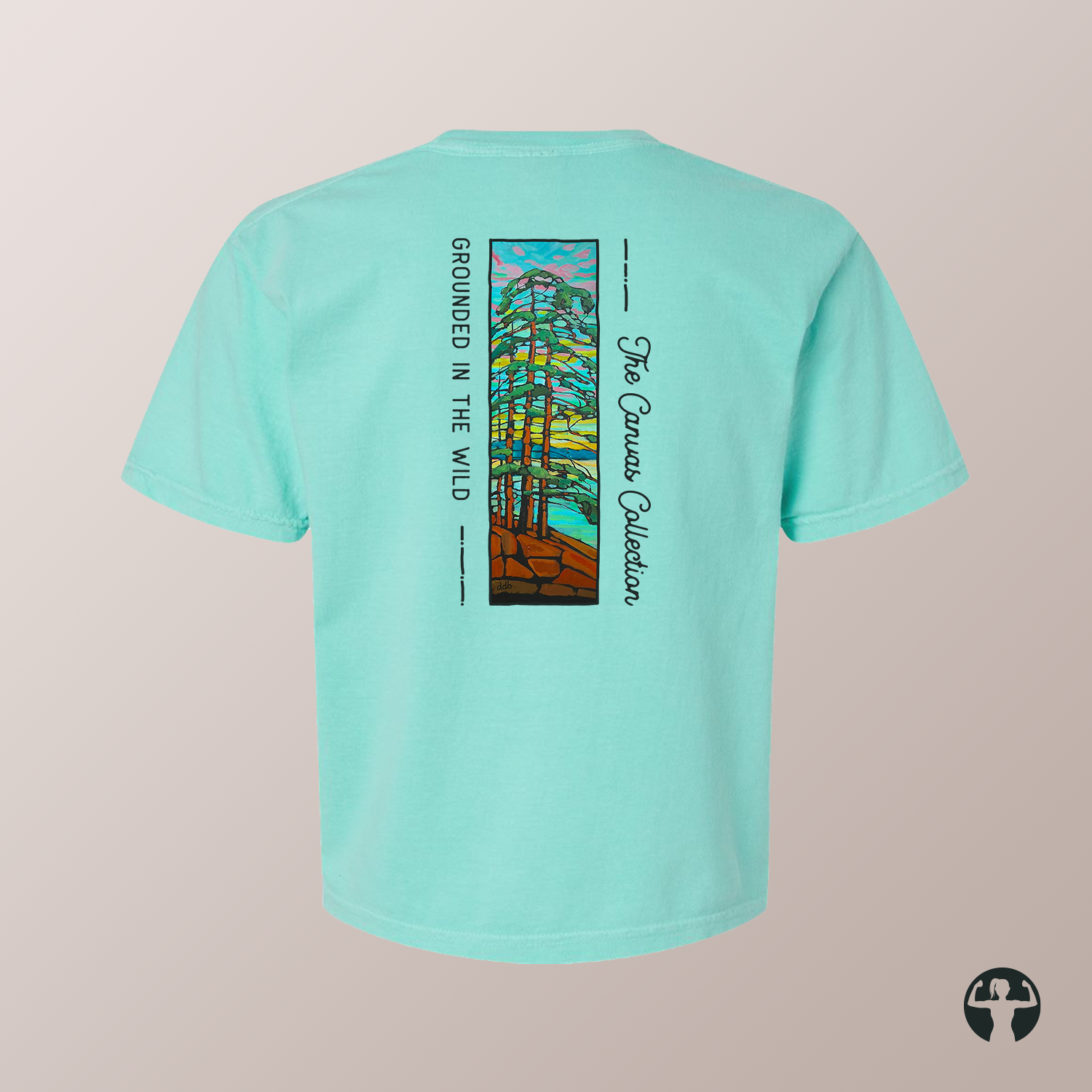 Grounded in the Wild: Garment-Dyed Heavyweight Boxy T-Shirt — Art by Denice Bustraen