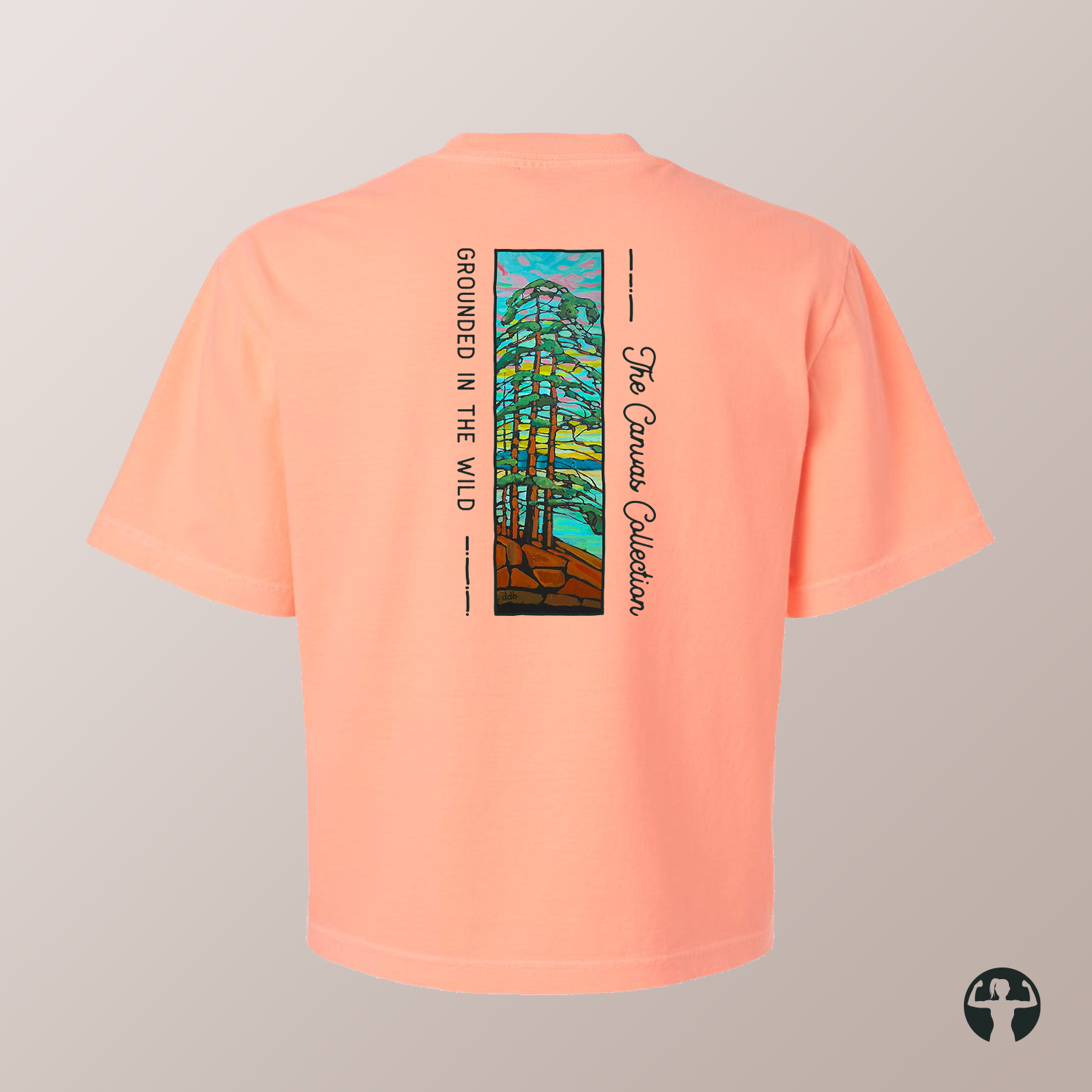 Grounded in the Wild: Garment-Dyed Heavyweight Boxy T-Shirt — Art by Denice Bustraen