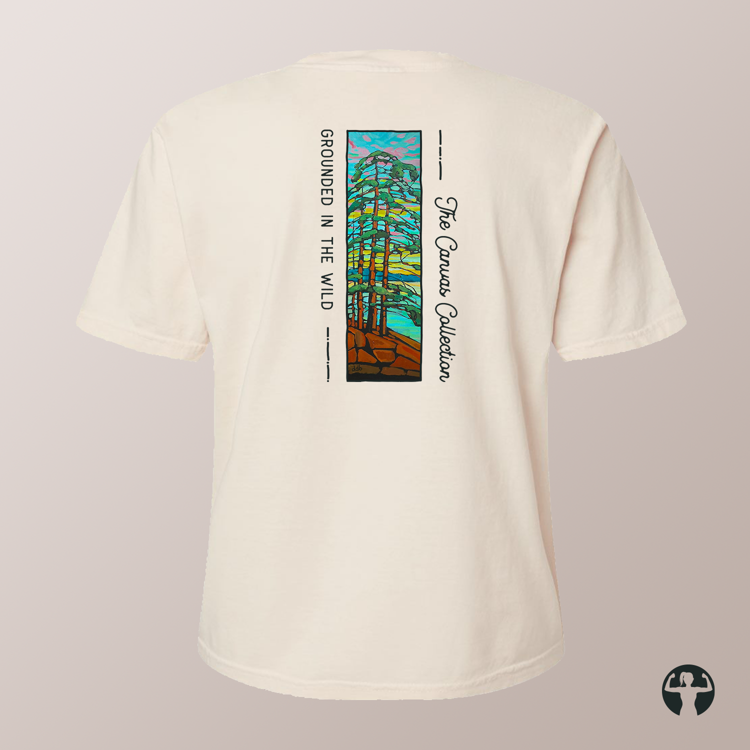 Grounded in the Wild: Garment-Dyed Heavyweight Boxy T-Shirt — Art by Denice Bustraen