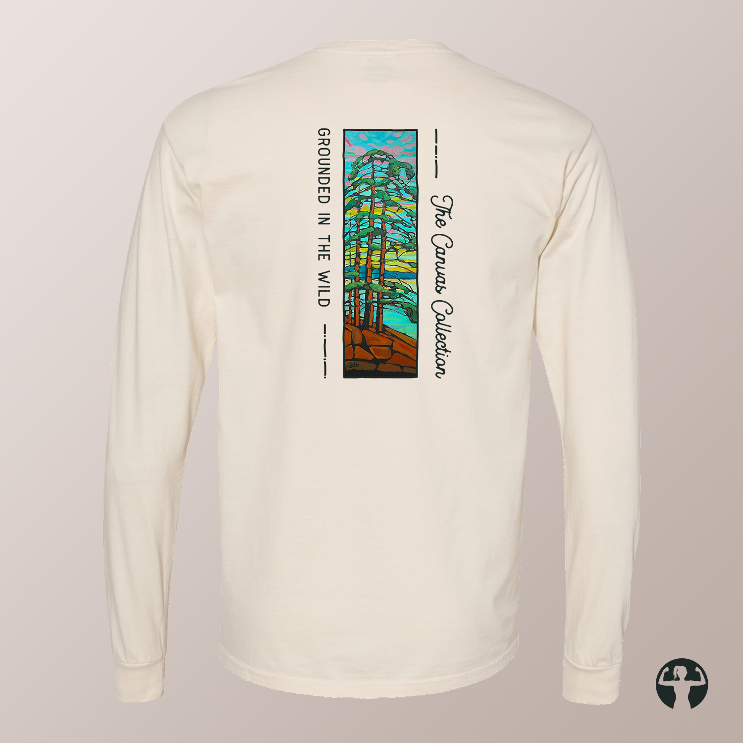 Grounded in the Wild: Garment-Dyed Heavyweight Long Sleeve Tee — Art by Denice Bustraen