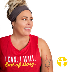 I can. I will. End of Story. Flowy Muscle Tank