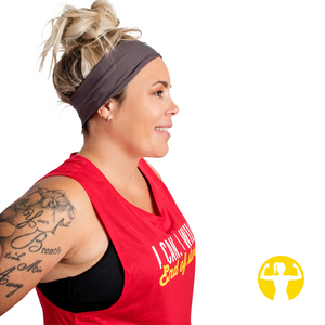 I can. I will. End of Story. Flowy Muscle Tank