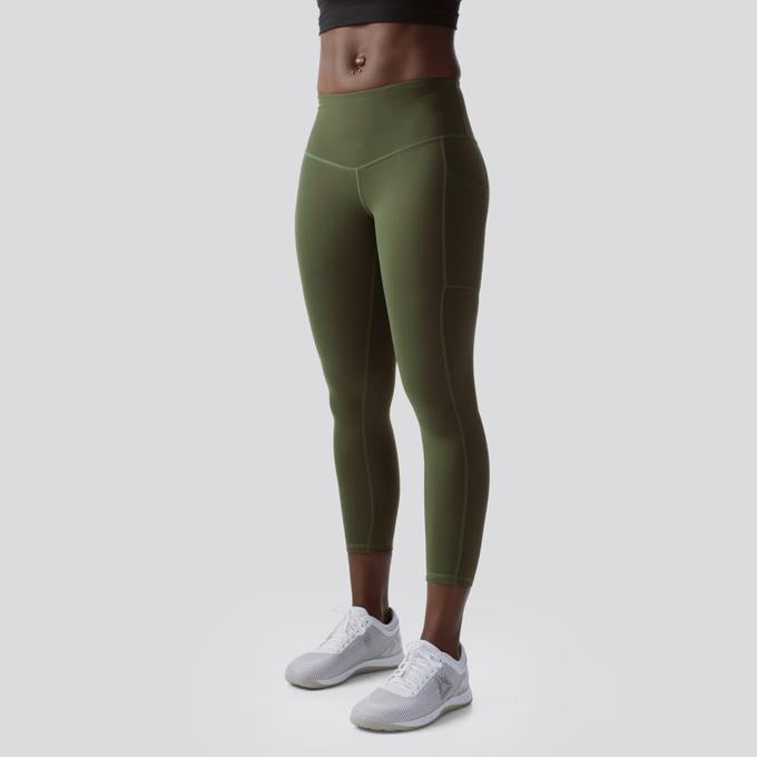 Rise & Grind Pocket Capris from Born Primitive (Tactical Green)