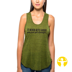 It Never Gets Easier, You Just Get Stronger Blizzard Jersey Tank