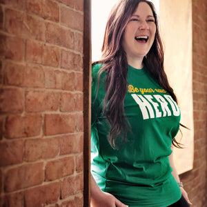 Be Your Own Hero Premium Jersey Tee, Kelly Green
