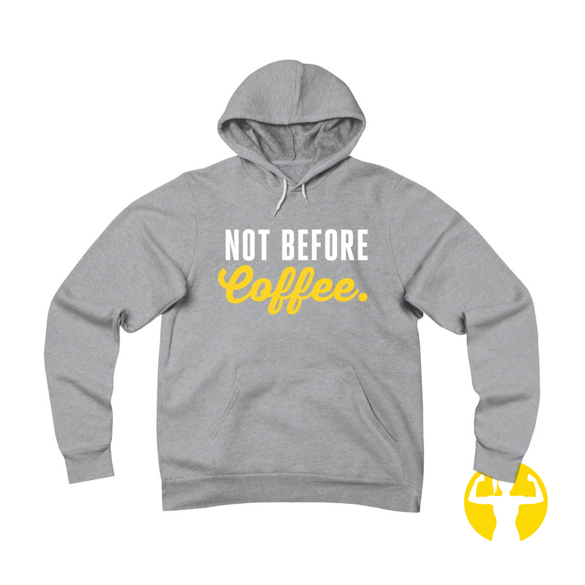 Not before coffee - fleece hoodies with sayings from Asskicker Activewear