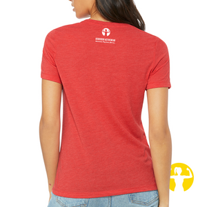 Relaxed fit jersey tee for women in red